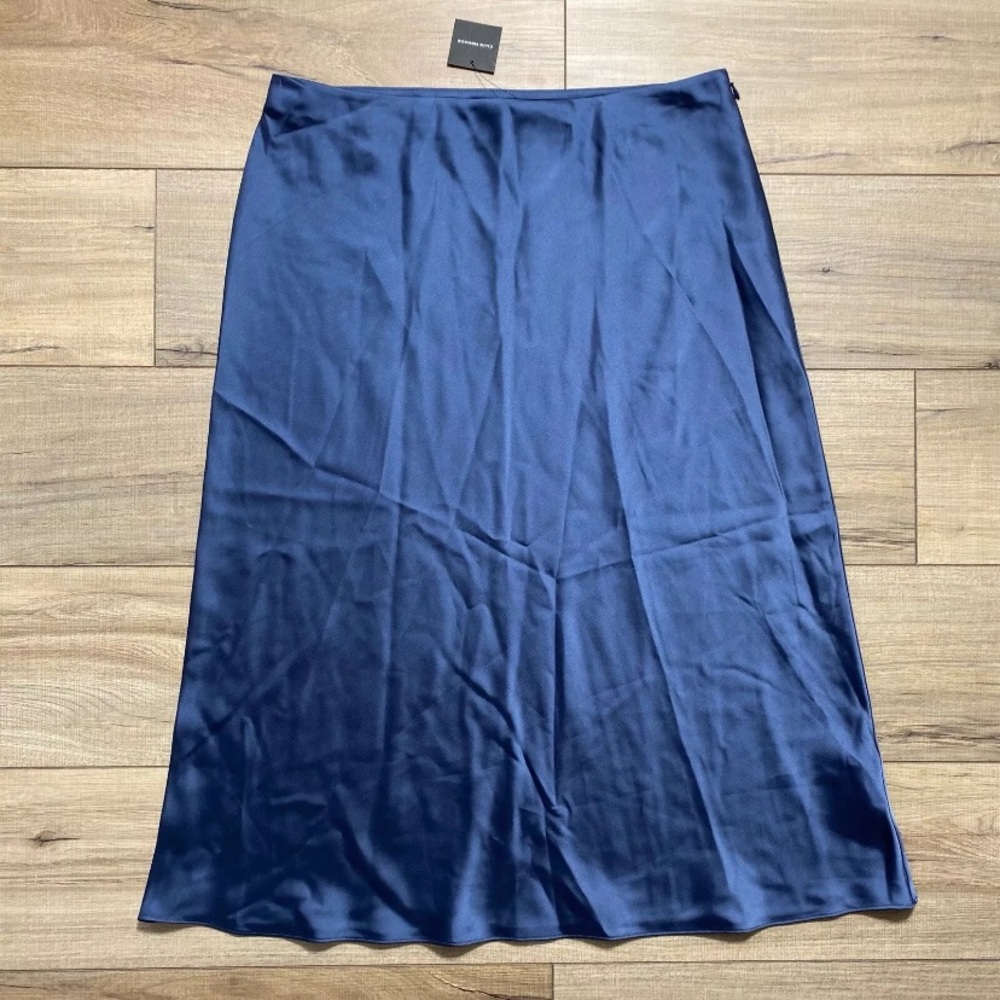 Club Monaco Women's Trycia 90s Inspired Slip Skirt Size 12 Blue
